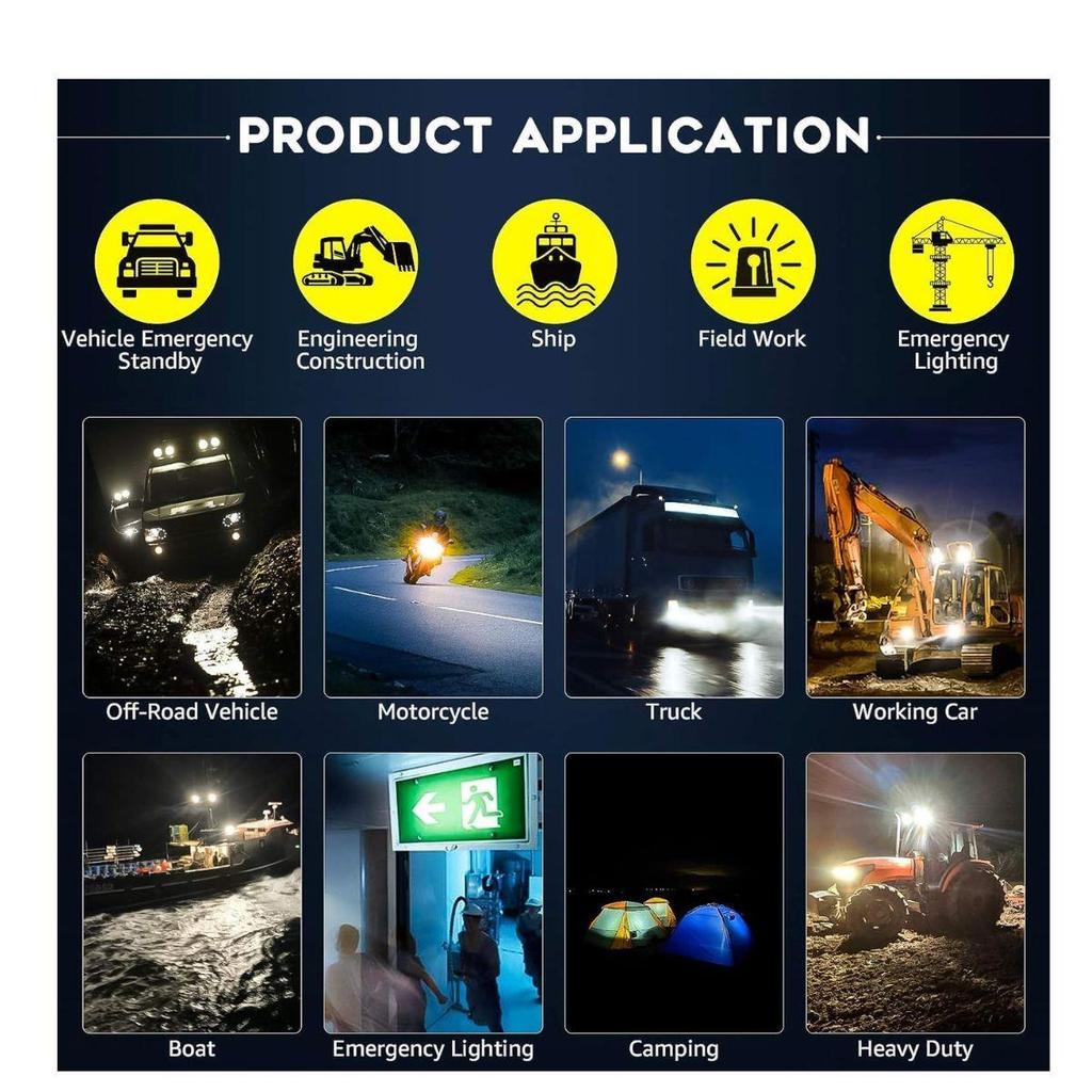 Рабочие фары для трактора 4 дюйма 126 Вт светодиодные прожекторы, 12 В–24 В внедорожные фары для грузовика, квадроцикла, UTV, лодки, пикапа, гольф-кара, снегоуборщика – 2 шт.