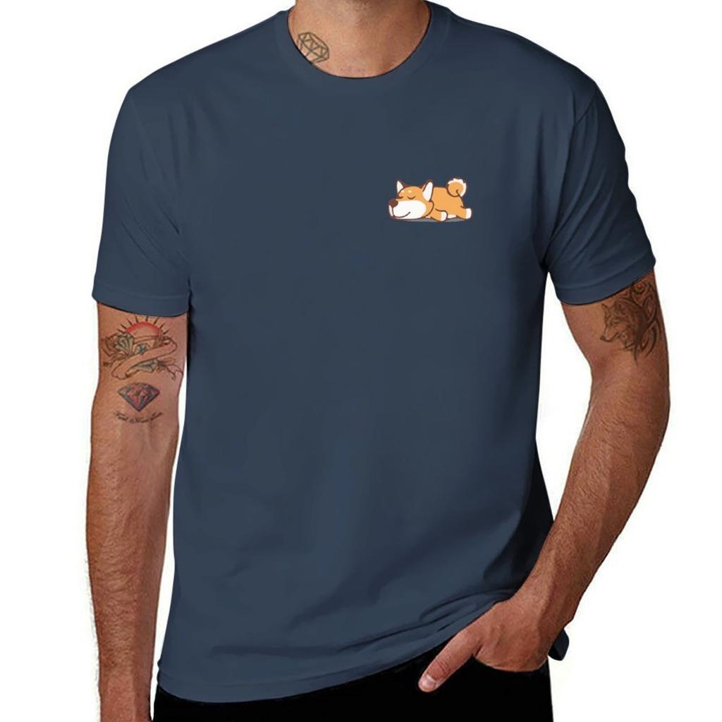 Cute lazy Shiba inu puppy T-Shirt t shirt for man t shirt man designer t shirt man plain T-Shirt