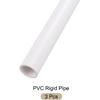 3 шт. 5/8" x 0.8" ПВХ труба 24" Пластиковая жесткая труба Круглая Ударопрочная Дренажная труба, [для Теплицы Сада Дома ОВКВ Сантехника] - 16x20мм / Белая