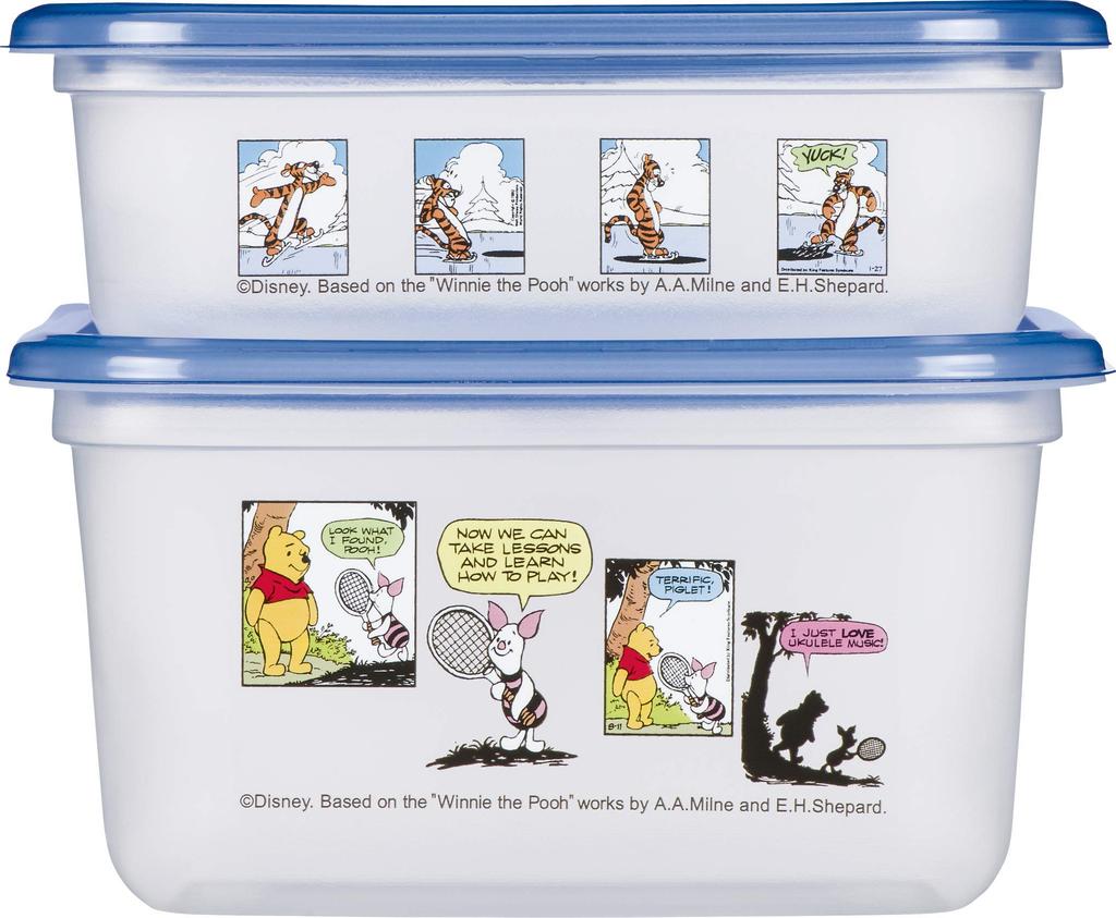 Ziploc Контейнер прямоугольный 480мл 820мл по 1 шт. Винни Пух 2021 &