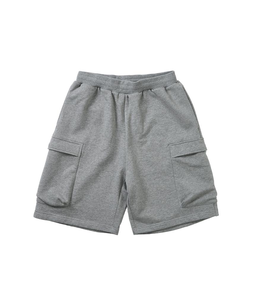 FOUNDPOCKET Широкие спортивные шорты Меланжево-серые