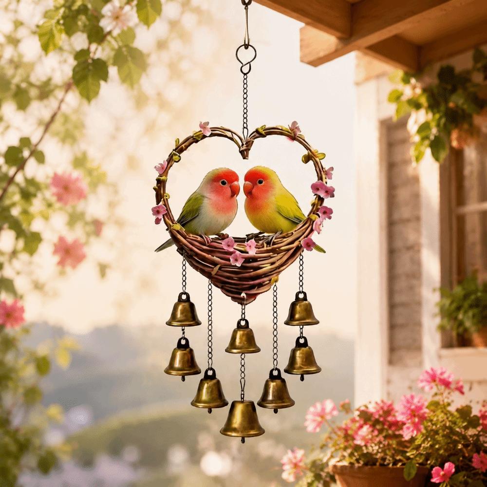 Goose Wind Chime with Bells Eagle Decorative Chain Garden Decoration Bird Hanging Pendant Home