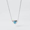 Loving Sky Blue Silver Necklace OTN222702QWL