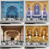 Moroccan Architectural Tapestry Vintage Islamic Geometric Pattern Wall Hanging Wall Art Decor Mural Bohemian Home Decor