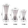 Dual Shot Stainless Steel Measuring Cups 15/30 25/50 20/40ml Polished Cocktail Jigger Surface Smooth Rolled Cup Edge Ounce Cup