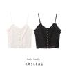 Kaslead New Arrival Women's Clothing Fashion Style Stylish Simple and Versatile Embroider Cotton Tulle Tops 0881073