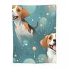 A Beagle Dog With Sparks Embodies Energetic Canine Playfulness Blankets Flannel Sofa Throw Blanket Breathable Throws Bedspread