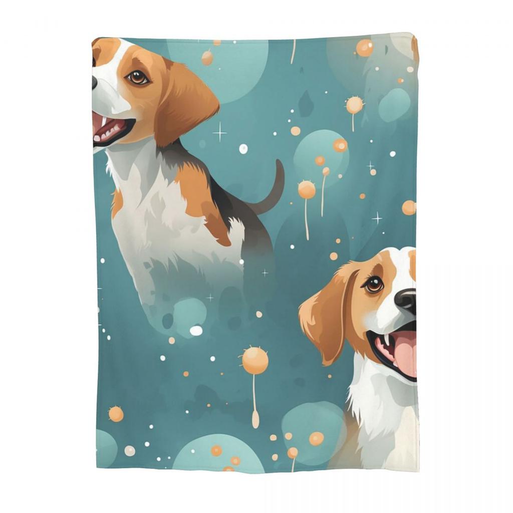 A Beagle Dog With Sparks Embodies Energetic Canine Playfulness Blankets Flannel Sofa Throw Blanket Breathable Throws Bedspread