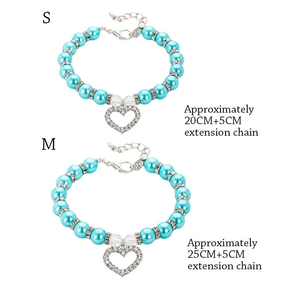 Регулируемое ожерелье из искусственного жемчуга для собак, ошейник для собак, ювелирные изделия, цепочка на шею для собак и кошек, роскошные аксессуары с бриллиантовой подвеской