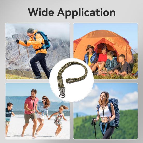 Сверхмощный плетеный ремешок с американским флагом, брелок для ключей, плетеная веревка, подвеска, регулируемый ремешок для ключей