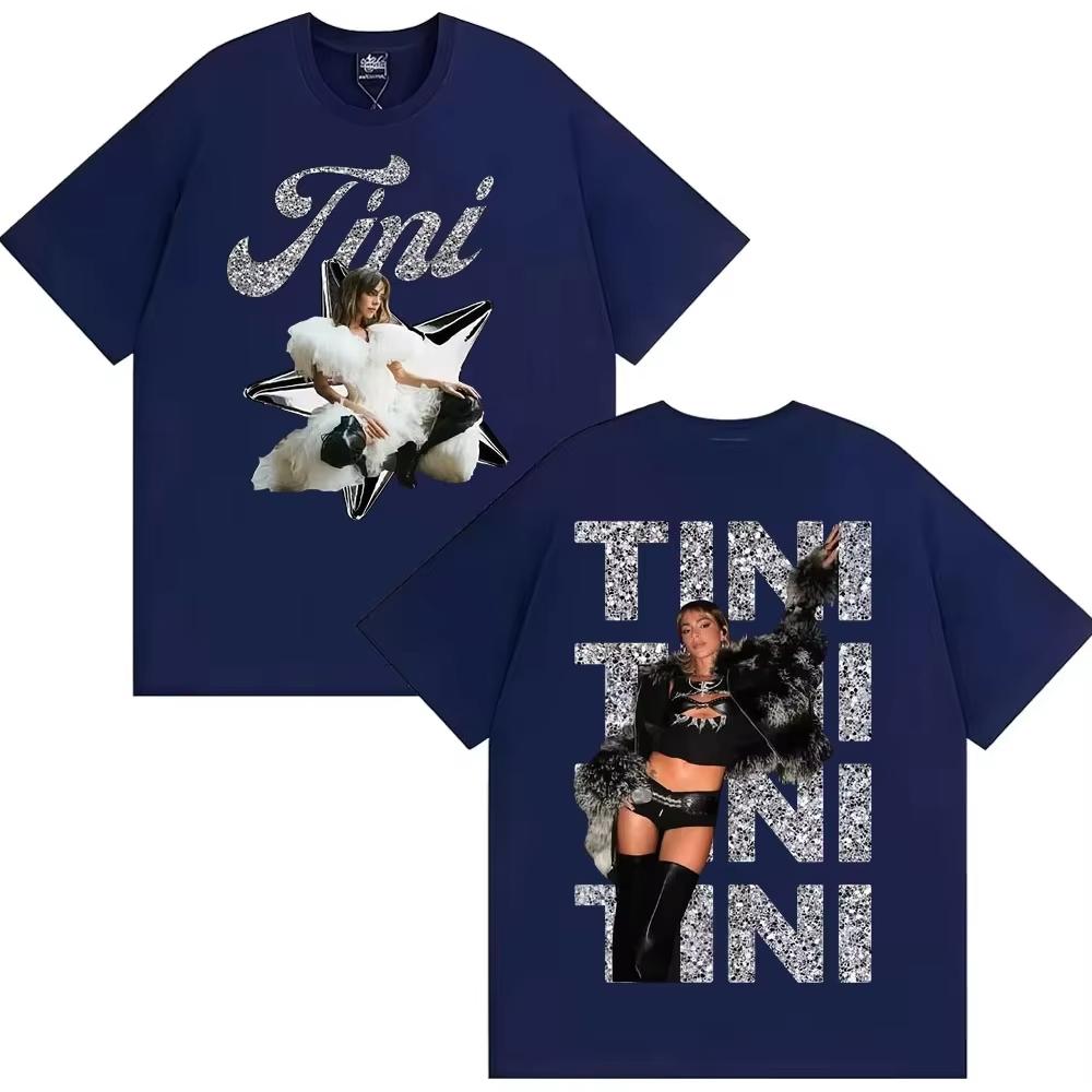 Singer Tini Stoessel Album pure cotton Print Shortsleeved top Men Women Fashion Aesthetic Vintage Tshirt Male Streetwear