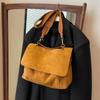 Women Mailman's Flap Bag Matte Suede Versatile Winter Large Capacity Crossbody Bag Single Shoulder Bag Shopper Totes