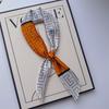 New Hundred Hundred Satin Letter Print Neckerchief 70×70 Silk Scarf Small Square Scarf High Sense of French Scarf