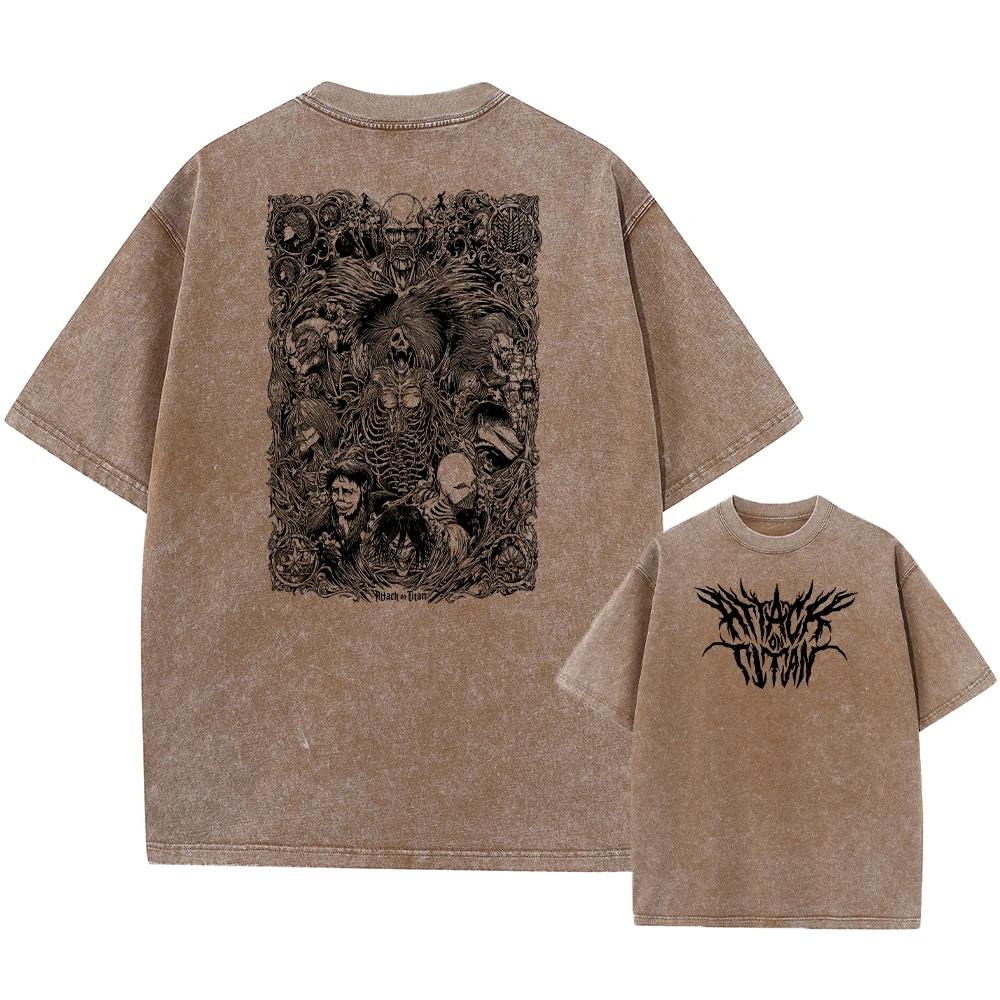 Футболка Vintage Darc Sport Wolves Print Acid T Shirt Men Clothing Cotton Boy Skateboard Short Sleeve Washed Gym Oversize Fitness