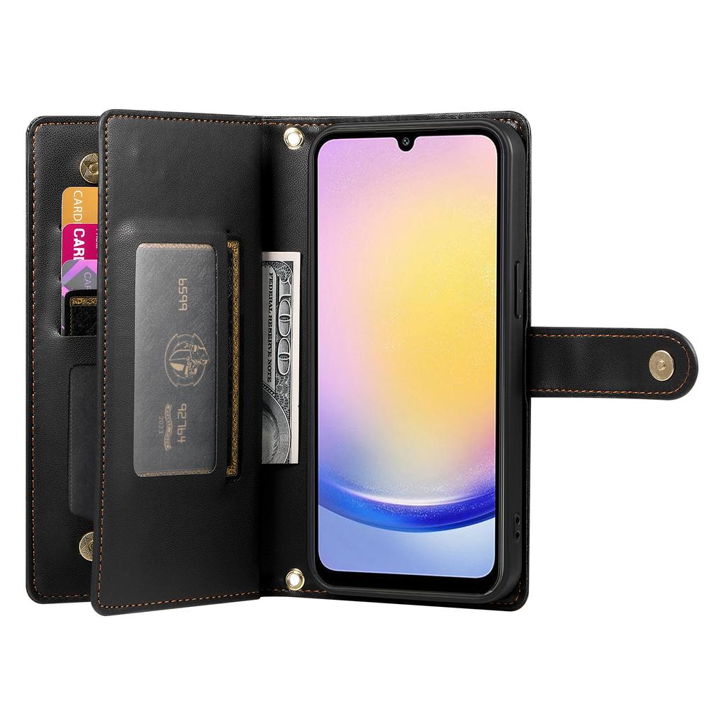 DF-011 Для Samsung Galaxy A25 5G (Глобальный) (161,0 х 76,5 х 8,3 мм) Кожаный чехол-сумка через плечо для телефона