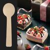 Хороший-100 шт. Одноразовая деревянная ложка Мини-ложка для мороженого Деревянная лопатка для западных десертов Свадебная вечеринка Посуда Кухонные принадлежности