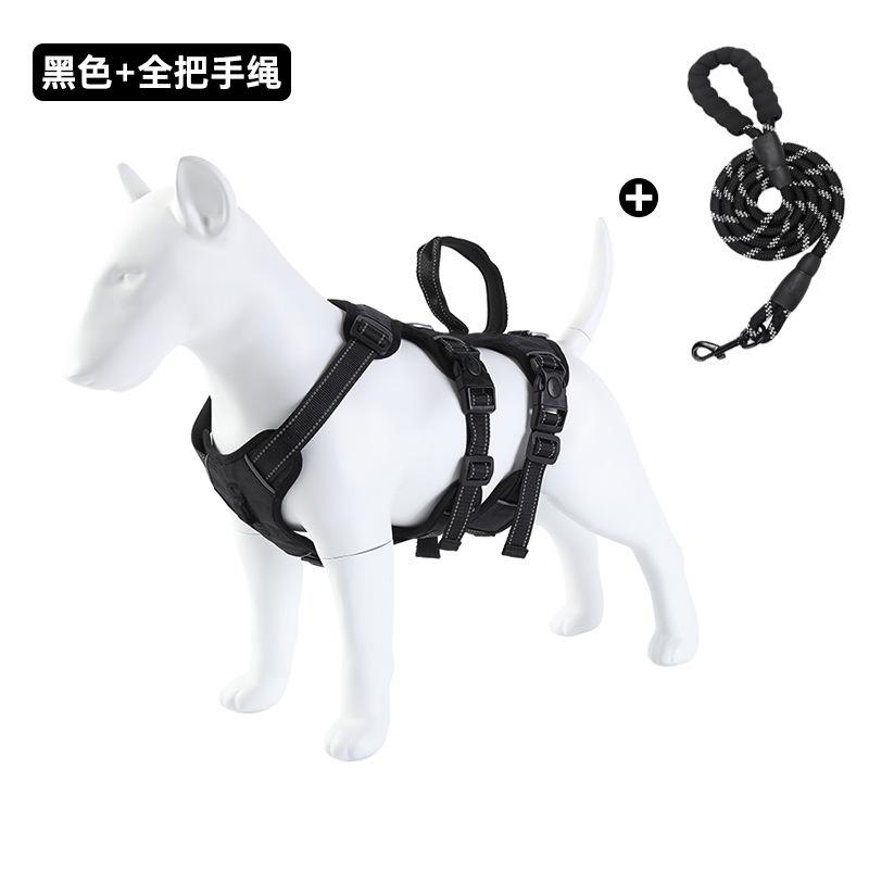 Жилет-шлейка для питомца, взрывозащищенный, с защитой от проколов, для средних и крупных собак, поводок для выгула, тактический поводок из ткани Оксфорд