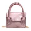 Chic Glossy Mini Crossbody Bag For Women Pu Leather With Stitching Elements