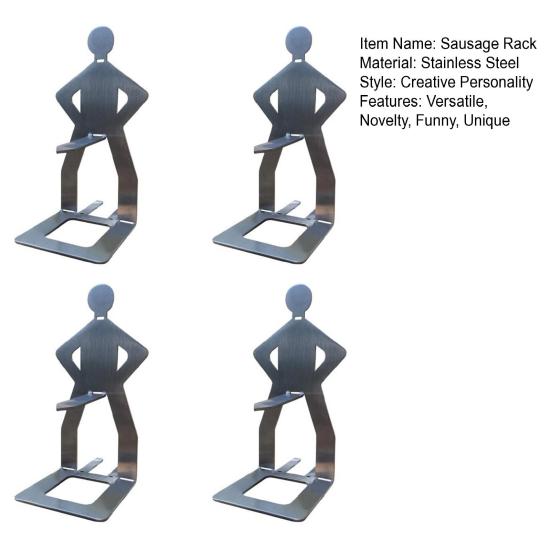 Стойка для гриля из нержавеющей стали для барбекю и сосисок, стойка для жарки хот-догов в форме человека, многоцелевая подставка с антипригарным покрытием, держатель для фрикаделек