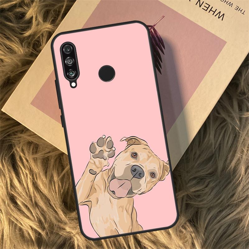 Чехол для Huawei Nova 5T 3i 7i 8i 11i 12i 9 10 SE Y60 Y61 Y70 Y72 Y73 Y90 Y91 P30 P40 Lite с изображением собаки Питбуль
