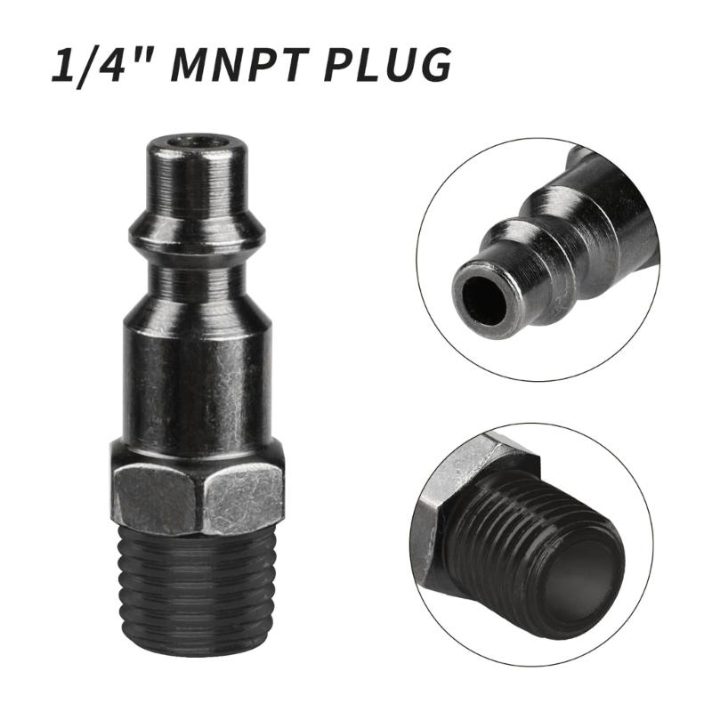 Air Splitter with Coupler and 1/4" Plugs Air Compressor Hose Accessories