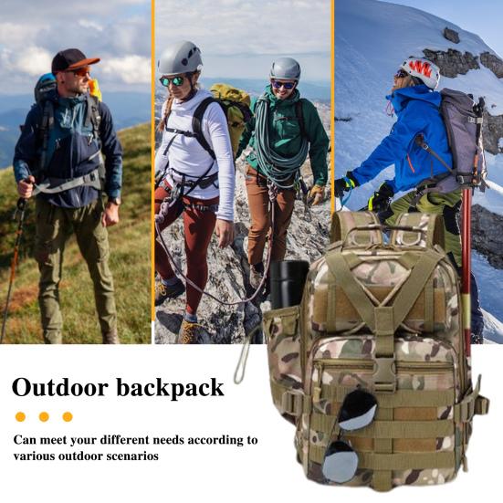 Fishing Backpack Large Capacity Waterproof Oxford Cloth Multi-pockets Outdoor Travel Camping Hiking Hunting Fishing Gear Accessories Storage