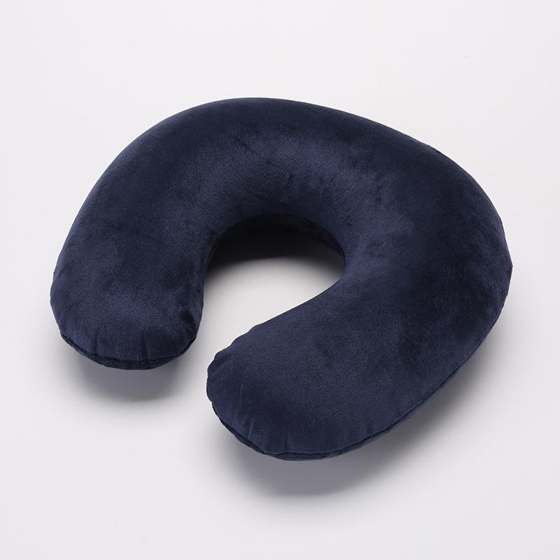 1 шт. Короткая плюшевая подушка U-образной формы для шеи, надувная подушка с эффектом памяти, ПВХ-основа, снимающая усталость