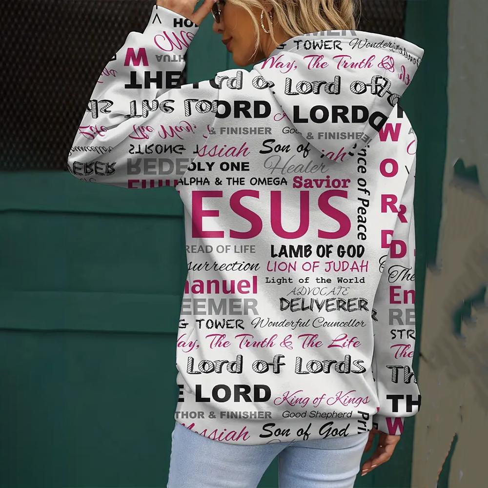 Толстовка с капюшоном с надписью «Jesus» в винтажном стиле для женщин, без карманов, женские толстовки, дизайнерские повседневные свободные толстовки с капюшоном, одежда 2000 года