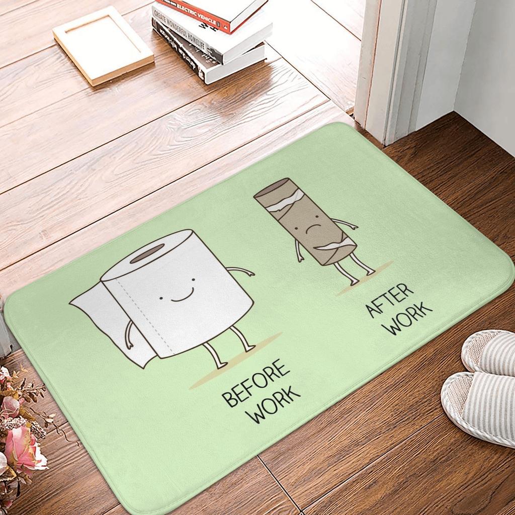 Going To The Toilet Doormat Mat Anti-Slip Kitchen Bath Toilet Rug Carpet