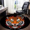 1pc Tiger Flames Office Round Area Rug, Under Office Chairs Bedroom Living Room Home Decor, Room Deco, Available in Various Sizes