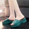 Fashion Women's Slippers 2024 Sandals Flatform Open Toes Shoes Platform Wedge Modern Slippers PVC Slides Soft Non-slip Slippers