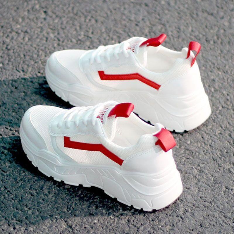 Women's Summer White Breathable Mesh Sports Shoes