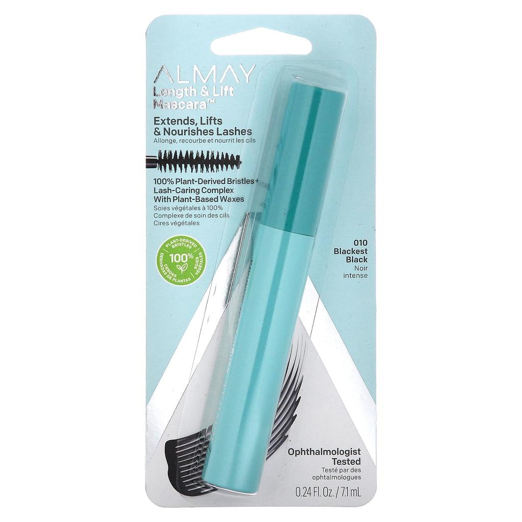 Almay Тушь для длины и объема, 010 Самый черный, 7,1 мл (0,24 жидких унций)