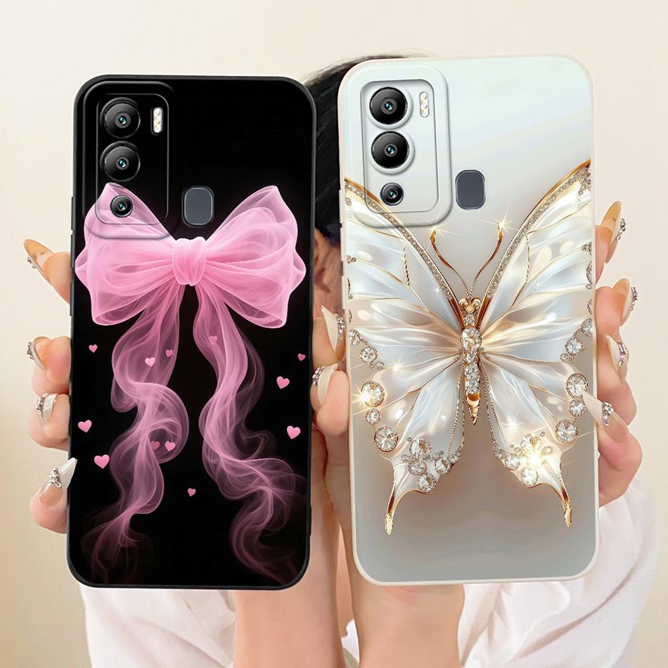 For Infinix Hot 12 12 Play Cute Cat Flower Cartoon Phone Case For Infinix Hot12i Hot 12Play Shockproof Soft Silicone Bumpers