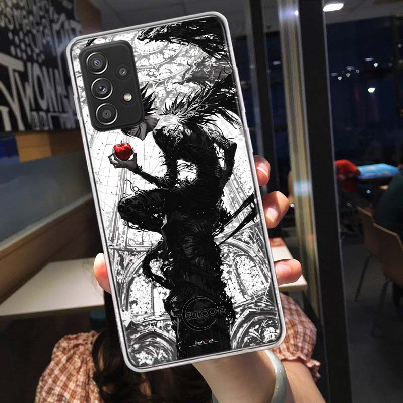 Чехол для телефона с аниме Deth Note Лайт Ягами для Samsung A54 A57 A37 A17 A14 A15 A12 A24 A34 A55 A35 A25 A52S A07 A05S A04S A22 A32 A