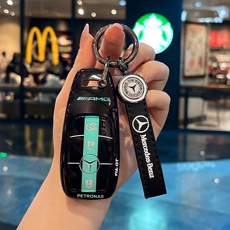 CRX1 Car Key Case Cover Shell For Mercedes Benz A C E S Class GLC CLE CLA W206 W223 W214 E300 S450 S400 W177 W205 W213 W222 X167 AMG