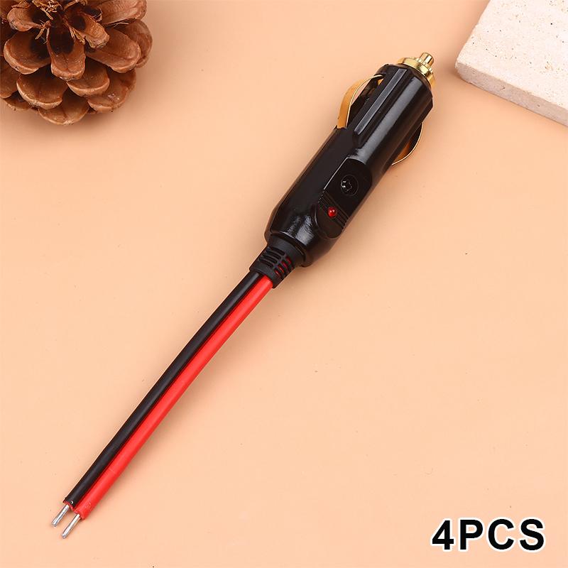 Auto 20A Male Car Cigarette Lighter Led Socket Plug Connector Adapter Sigaretten Aansteker Auto Copper Wire High-Power 12V 24V