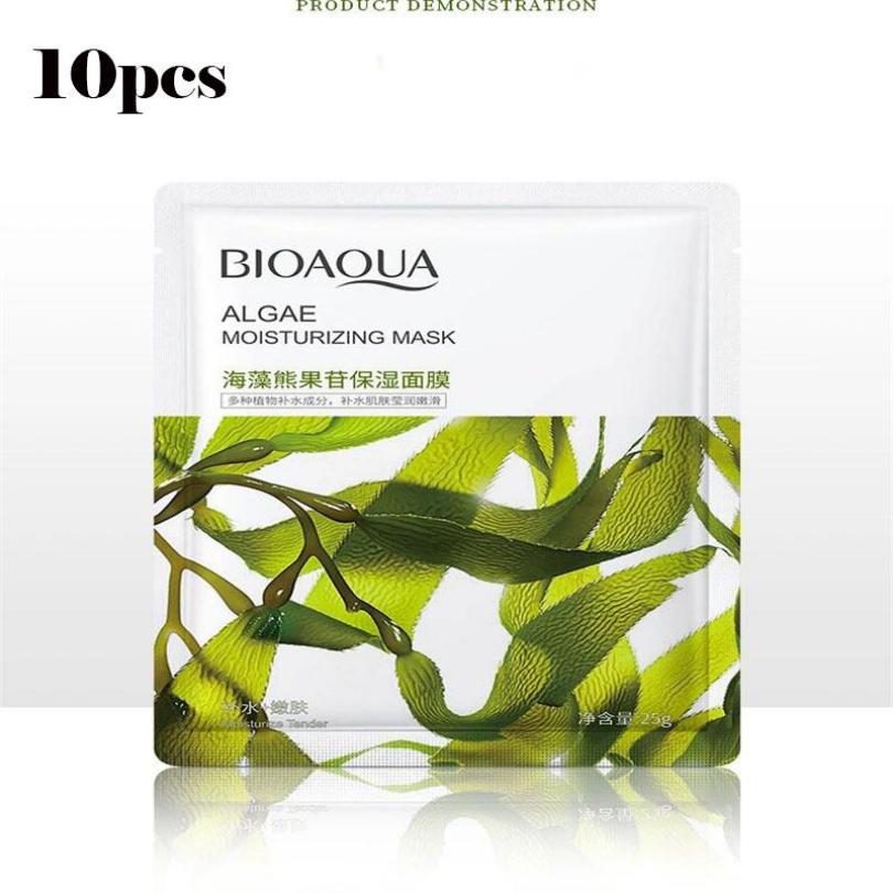 Bioaqua Увлажняющая маска из морских водорослей с арбутином, отбеливающая эссенционная маска против морщин, проницаемость влаги