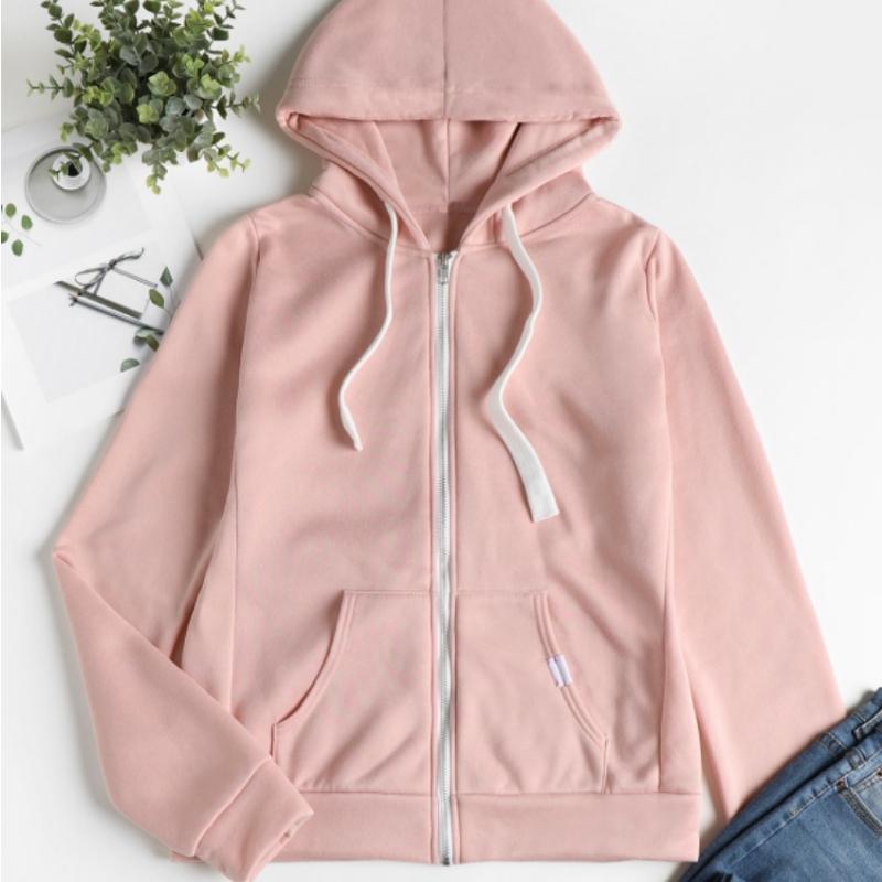 Повседневный спортивный кардиган с капюшоном на молнии для женщин
