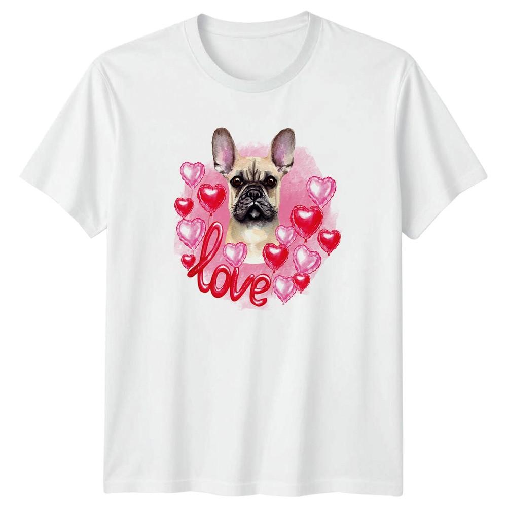 French Bulldog Puppy Love Hearts Unisexs TShirt French Bulldog Dogs