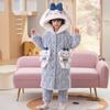 Girls Winter Warm Coral Fleece Pajama Set Thick 3-Layer Cotton Lined Cartoon Print Long Sleeve Sleepwear Ages 8