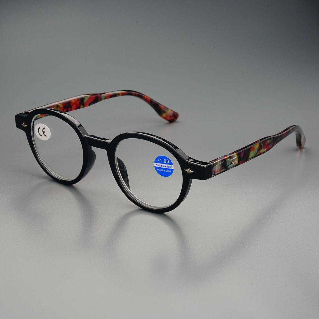 Японские ретро круглые антиусталостные очки для чтения с защитой от синего света 2025