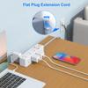 3-sided 9 AC Outlets US Plug Multitap Socket Extension Cord Electrical Power Strip with USB Type C Fast Charging Network Filter