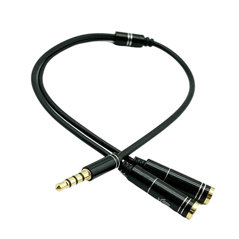 3.5Mm Audio Splitter Cable For Computer Laptop Jack 3.5 Mm 1 Male To 2 Female Microphone Headphone Y Splitter Aux Cable