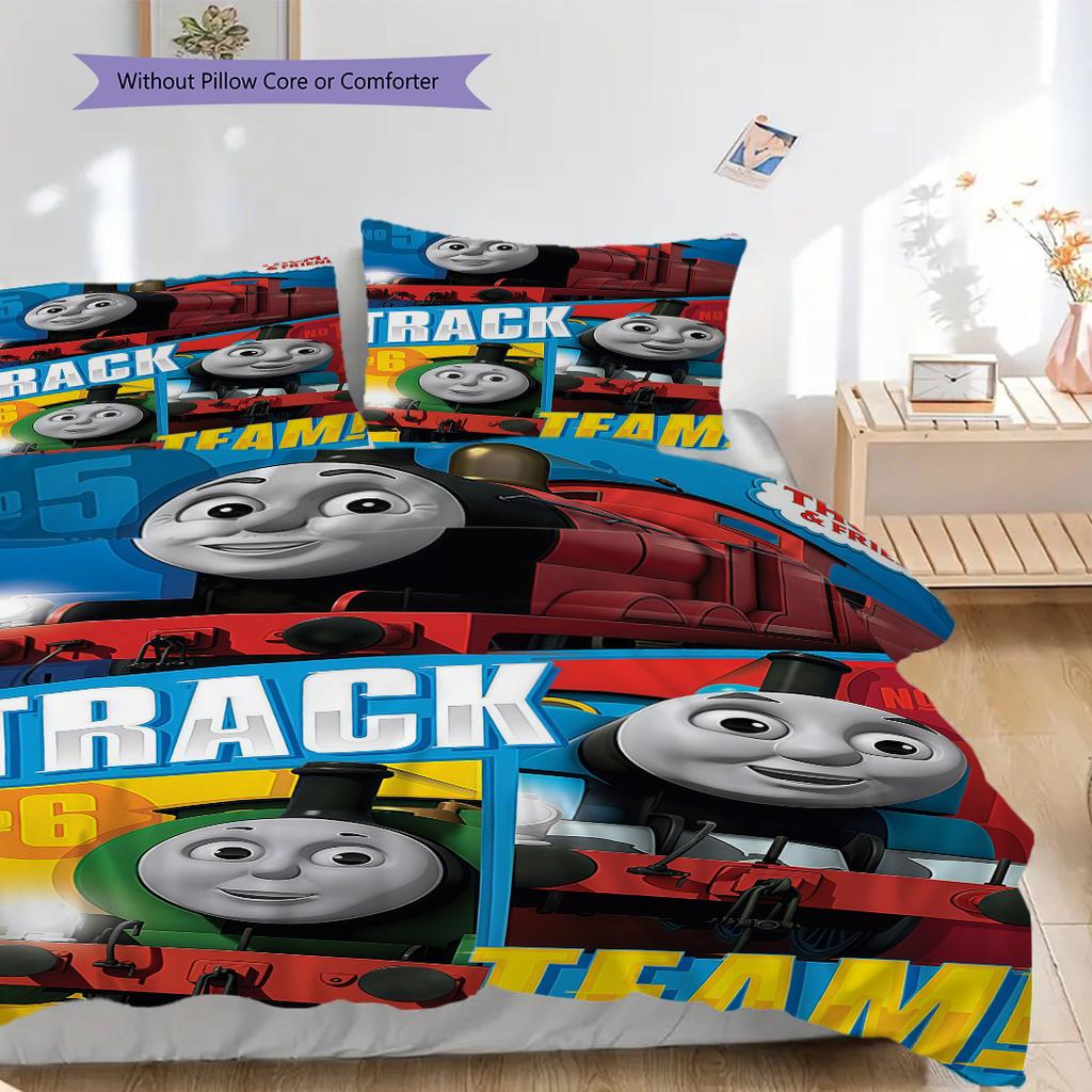 Thomas Friends Colorful Adventure Threepiece Set 1 Duvet Cover 2 Pillowcase Without Core Christmas Birthday Gift Duvet Cover And Pillowcase