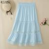 Женские летние эластичные талии свободные лоскутные длинные юбки
