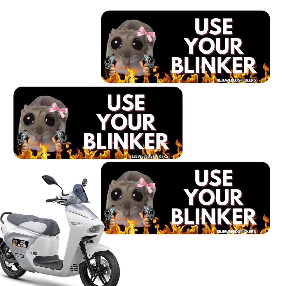 Наклейка «Грустный хомяк вождения», 3 шт., наклейка на бампер, милая наклейка для водителя, забавная наклейка на автомобиль, забавный хомяк, большие глаза, наклейка для