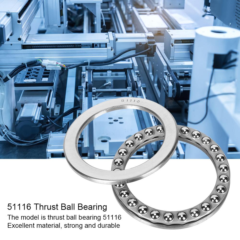 Axial Thrust Ball Bearing High Accuracy Plane Pressure Industrial Accessories 51116