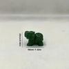 Hand Carved Natural Green Aventurine Jade Elephant Statue - Good Luck Ornament and Decor