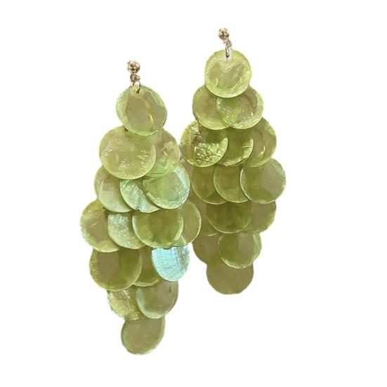 1 пара длинных многослойных сережек-капель с полупрозрачным металлическим игольчатым дизайном, искусственные